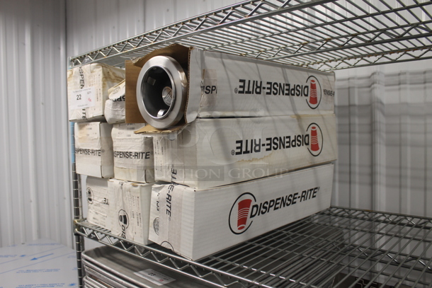 BRAND NEW IN BOX! 9 Dispense-Rite ADJ-1 Commercial Stainless Steel Drop-In Cup Dispenser. 9 Times Your Bid!  - Image 1 of 4