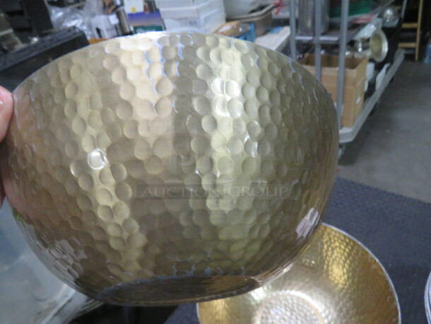 10 Inch Round Gold Threshold Bowl. 3XBID - Image 2 of 2