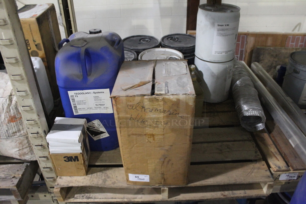 ALL ONE MONEY! PALLET LOT OF Various Items Including Dynasylan GLYMO, Albright & Wilson Americas Empicol ESC, RevTech Memo. BUYER MUST REMOVE.  - Image 1 of 9