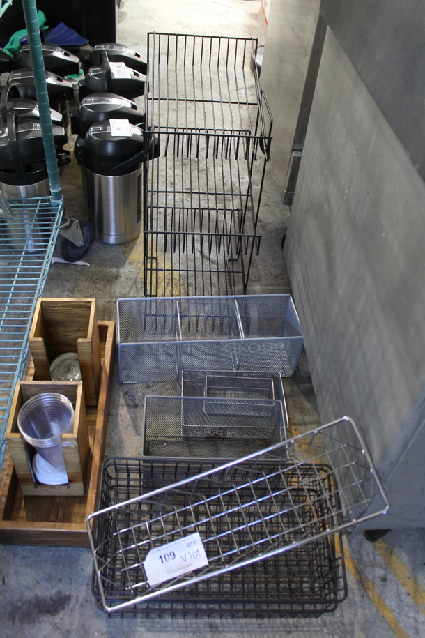 ALL ONE MONEY! Lot of Various Items Including Baskets and Wood Pattern Holders. - Image 1 of 6