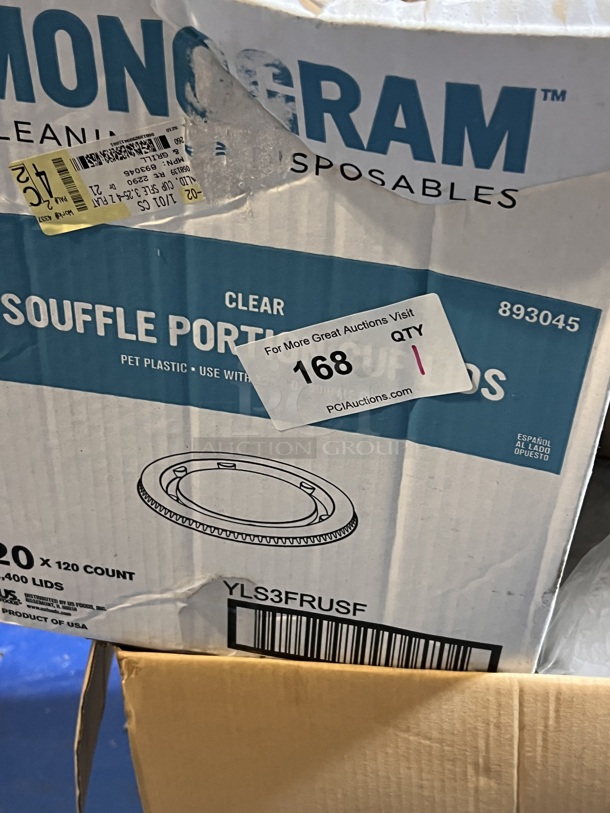 1 Box 2000 Count Transparent 4oz. Lids. - Image 1 of 2