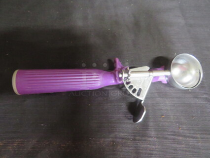 One Purple Handle Disher.