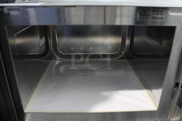 2014 Amana RCS10DSE Stainless Steel Commercial Countertop Microwave Oven. 120 Volts, 1 Phase.  - Image 3 of 4
