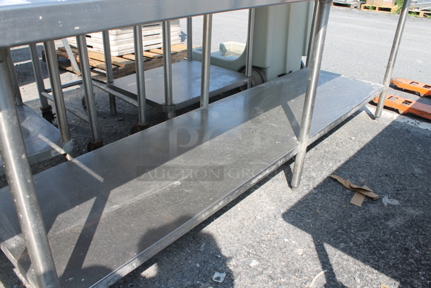 Stainless Steel Commercial Table w/ Back Splash and Under Shelf. - Image 4 of 5
