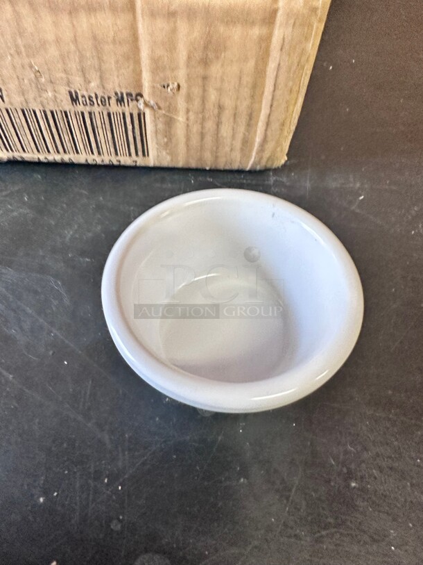 New! Winco RFM-2W 2 oz Fluted Ramekin, Melamine, White NSF 3 Inch - Image 1 of 5
