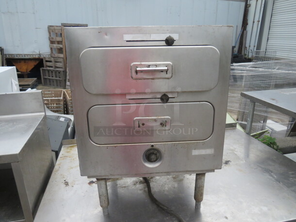 One SS 2 Drawer Warmer. Model# 2S64. 115 Volt. 800 Watt. 23X19X32 - Image 1 of 1