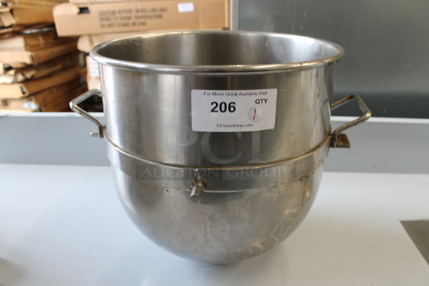 ALL ONE MONEY! Lot of Metal Mixing Bowl w/ Whisk and Paddle Attachment. Appears To Be 30 Quart. - Image 2 of 10