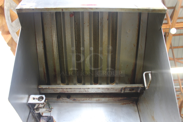 Giles WOG-20MP-VH TB Stainless Steel Commercial Ventless Hood and Giles Stainless Steel Electric Powered Deep Fat Fryer on Commercial Casters. Hood: 208 Volts, 1 Phase.  - Image 5 of 12