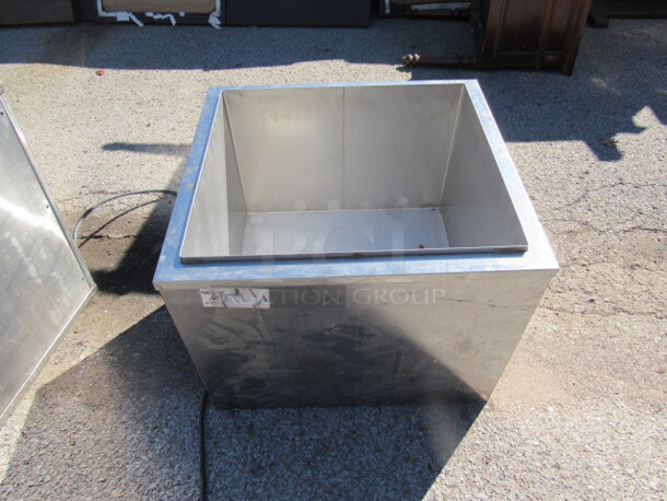 One Stainless Steel Ice Well. 23X21X19