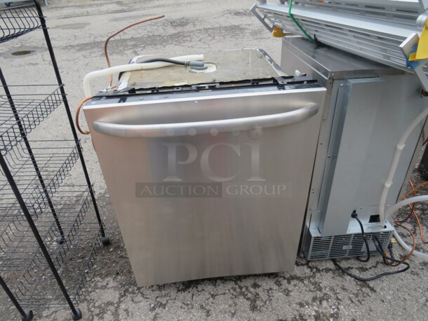 One Stainless Steel GE Household Dishwasher. Model# GLDT696DOSS. 120 Volt. 23.5X24.5X31.5 - Image 1 of 3