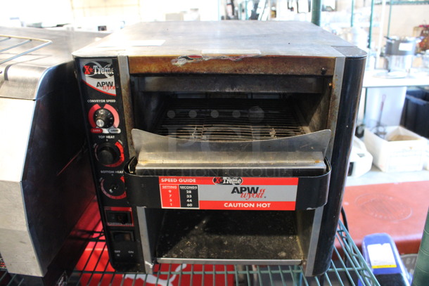 APW Wyott Xtreme Model XTRM-2 Stainless Steel Commercial Countertop Conveyor Toaster Oven. 208 Volts, 1 Phase. 16.5x20x15