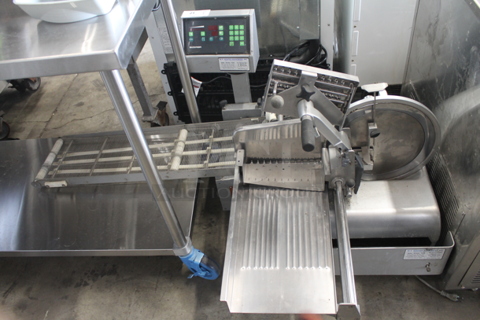 Bizerba Stainless Steel Commercial Countertop Slicer Stacker. Tested and Does Not Power On