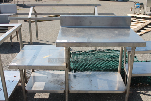 Stainless Steel 2 Tier Table w/ Under Shelf. - Image 1 of 4