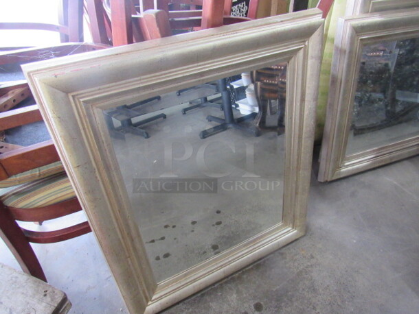 One 28.5X32.5 Framed Mirror. - Image 2 of 4