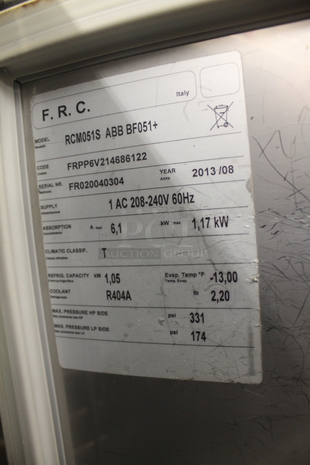 2013 Piper Products RCM051S Commercial Stainless Steel Undercounter Shock Freezer/Blast Chiller. 208-240V, 1 PhASE.  - Image 6 of 6