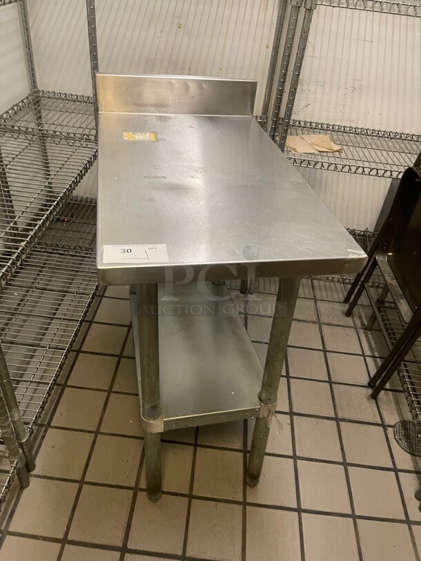 Clean! Commercial Stainless Steel Table With Shelf NSF 18x30x35 - Image 2 of 6