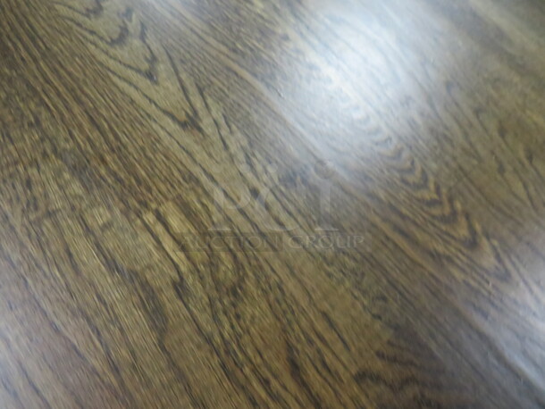 One Round Solid Wooden Table Top On A Pedestal Base. 35.5X35.5X29 - Image 2 of 2
