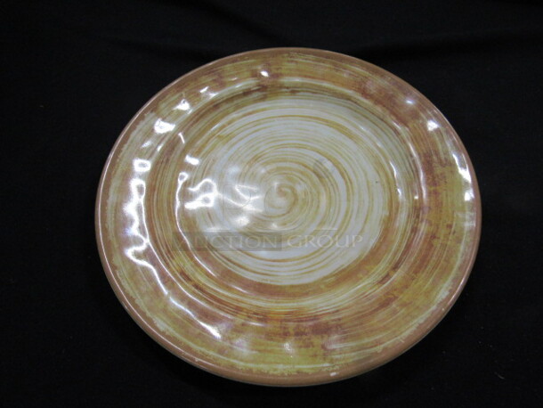 Carlisle 8-3/4 Inch Round Beige Swirl Plate. 8XBID