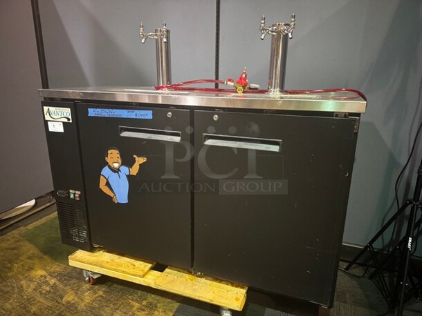 Avatco (4) Tap Kegerator Beer Dispenser/Beer Cooler, 60X25X36, Very nice condition, Tested & Working! - Image 2 of 9