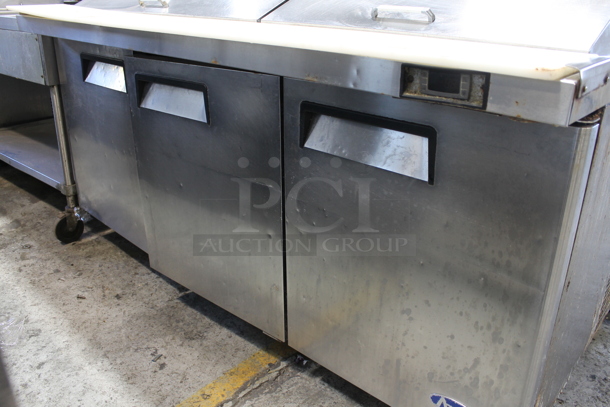 Atosa Stainless Steel Commercial Sandwich Salad Prep Table Bain Marie Mega Top on Commercial Casters. 115 Volts, 1 Phase. Cannot Test Due To Plug Style - Image 3 of 8