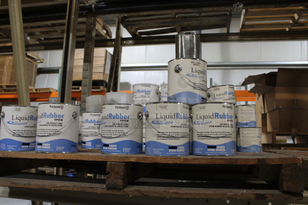 ALL ONE MONEY! FIVE PALLET LOT of Various Items Including Proflex Part A and B Flexible Epoxy, Liquid Rubber and Label Roll. BUYER MUST REMOVE. - Image 7 of 9