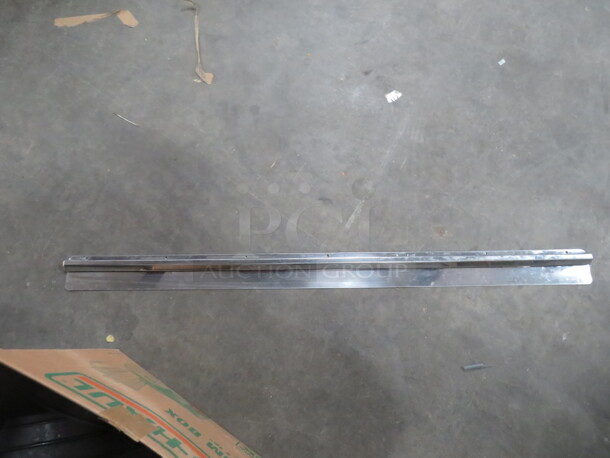 One 48 Inch Stainless Steel Ticket Rail. - Image 1 of 1