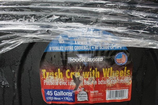 Rough & Rugged Trash Can w/ Metal Pans on Wheels.  - Image 2 of 5