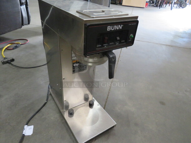 One Bunn Coffee Brewer With Filter Basket. Model# CWT15-APS. 120 Volt. 8X19X22
