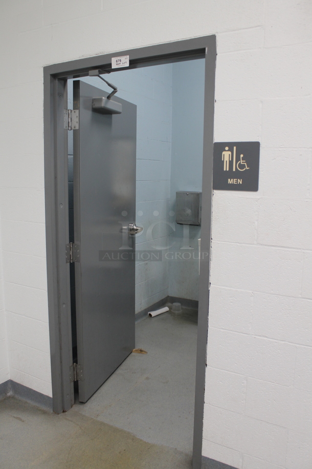 ALL ONE MONEY! ROOM LOT of Various Items Including Trash Can, Grab Bars, Toilets, Stalls, Lockers and Mirror. BUYER MUST REMOVE. - Image 2 of 12