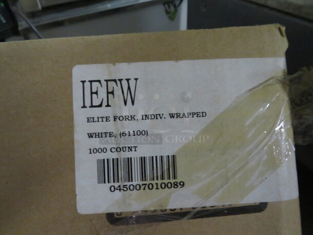 One Box Of NEW 1000ct Individually Wrapped Forks. - Image 2 of 2