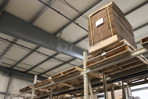 ALL ONE MONEY! PALLET LOT of BRAND NEW Cardboard Boxes and Four Extra Pallets. BUYER MUST REMOVE.