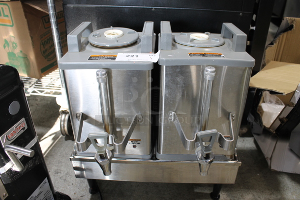 Bunn 2SH STAND Stainless Steel Commercial Countertop Satellite Server Stand w/ 2 Bunn Satellite Servers. 120 Volts, 1 Phase. Tested and Working! - Image 3 of 6