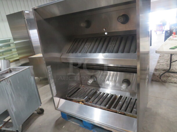 One Stainless Steel Hood With Lights, Filters, And Piping. 50X60X32 - Image 2 of 4
