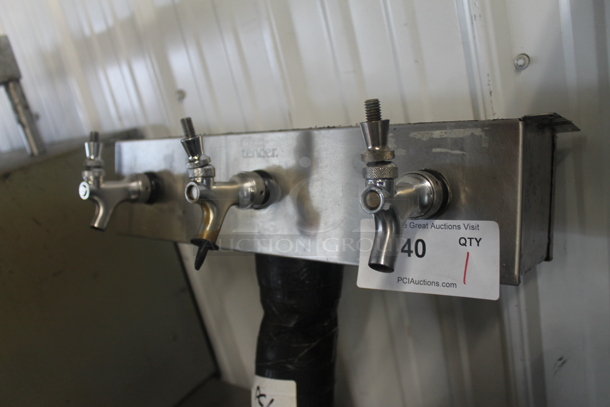 Glastender Stainless Steel Commercial 3 Head Beer Tower. - Image 3 of 4