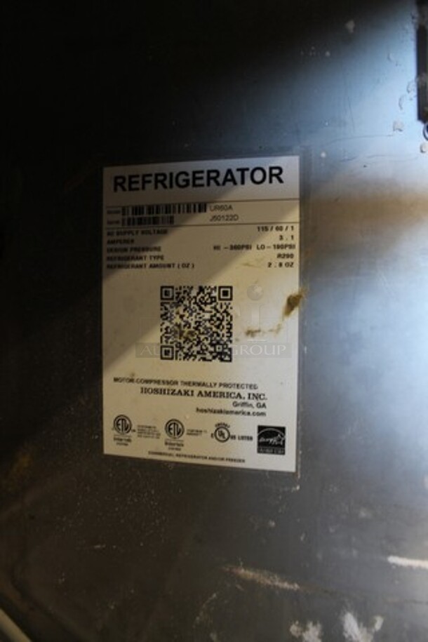 Hoshizaki UR60A Stainless Steel Commercial 2 Door Undercounter Cooler. 115 Volts, 1 Phase. Tested and Working! - Image 4 of 4