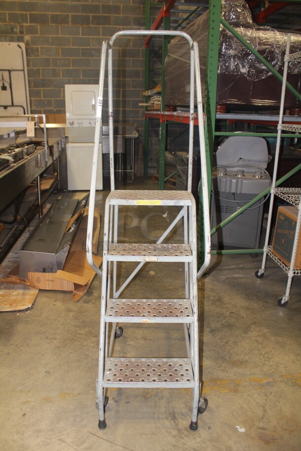 GREAT FIND! Commercial Rolling Ladder. 18x28.5x71