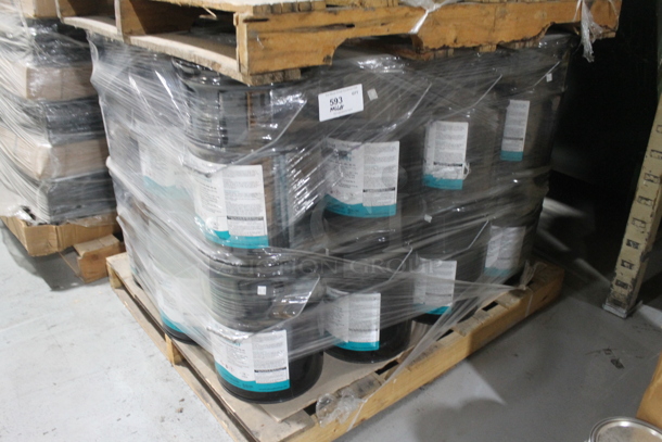 ALL ONE MONEY! PALLET LOT of 24 Black Metal Liquid Rubber Buckets. BUYER MUST REMOVE. - Image 2 of 3