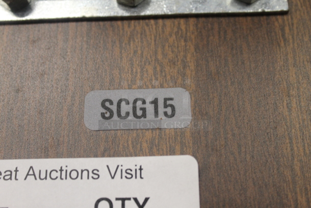 Stainless Steel and Wood Pattern Swinging Kitchen Door. - Image 5 of 5