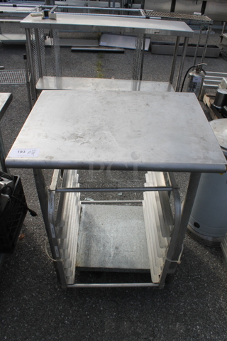 Stainless Steel Table w/ Under Shelf and Pan Rack.