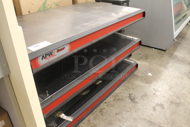 APW Wyott DMXD-48H Metal Commercial Countertop 3 Tier Warming Display Case Merchandiser. 120/208 Volts, 1 Phase.  - Image 2 of 7
