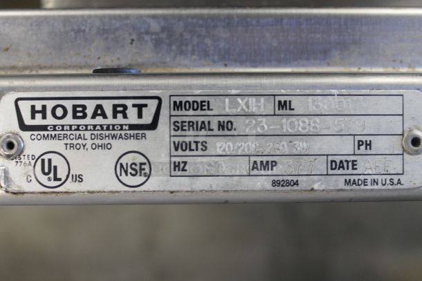 Hobart LXIH Stainless Steel Commercial Undercounter Dishwasher. 120/208-230 Volts, 1 Phase. - Image 11 of 12