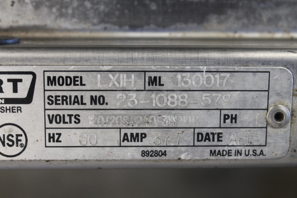 Hobart LXIH Stainless Steel Commercial Undercounter Dishwasher. 120/208-230 Volts, 1 Phase. - Image 12 of 12