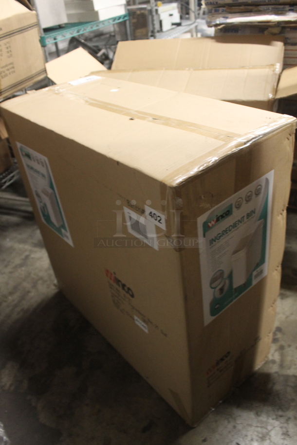 BRAND NEW IN BOX! Winco IB-21 White Poly Ingredient Bin. - Image 4 of 5