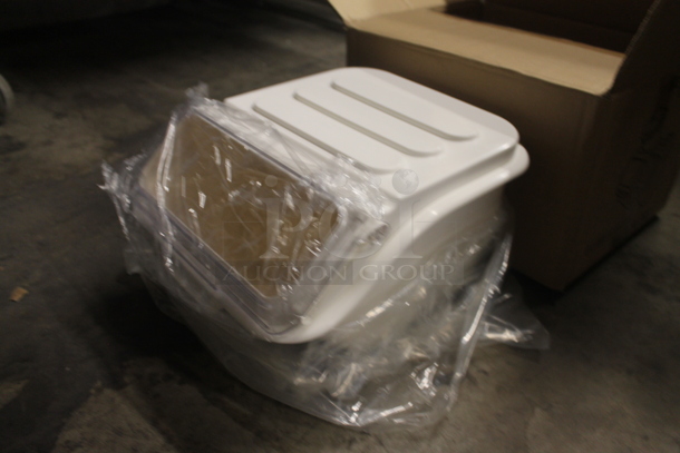 BRAND NEW IN BOX! KCS White Poly Ingredient Bin.  - Image 2 of 4