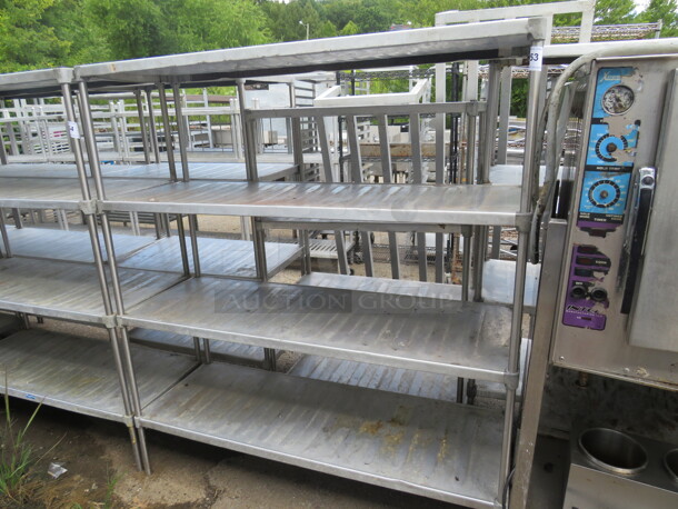 One Metal Shelving System With 4 Shelves. 56X20X63 - Image 1 of 1