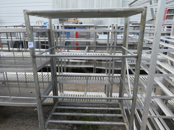 One Metal Shelving System. 42X26X64.5 - Image 1 of 1