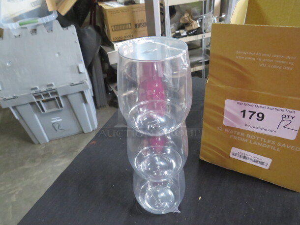 NEW Stemless Poly  Wine Glass. 12XBID