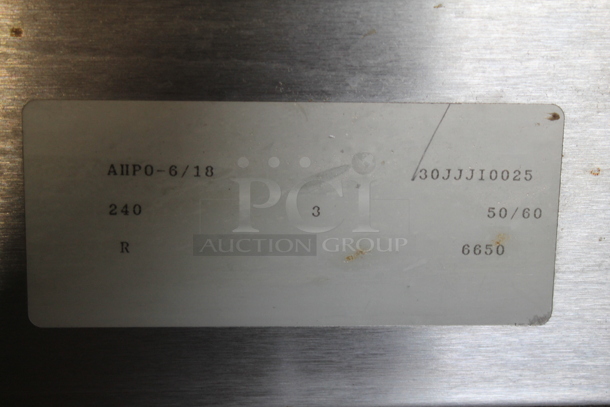 Duke AHPO-6/18 Stainless Steel Commercial Floor Style Electric Powered Oven Proofer on Commercial Casters. 240 Volts, 3 Phase.  - Image 10 of 12