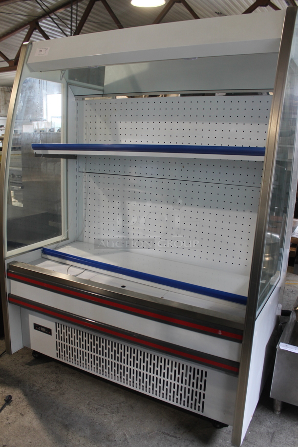 Henan Longsheng LSF-15FN Metal Commercial Floor Style Open Grab N Go Merchandiser w/ Metal Shelves on Commercial Casters. 230 Volts, 1 Phase.  - Image 1 of 9