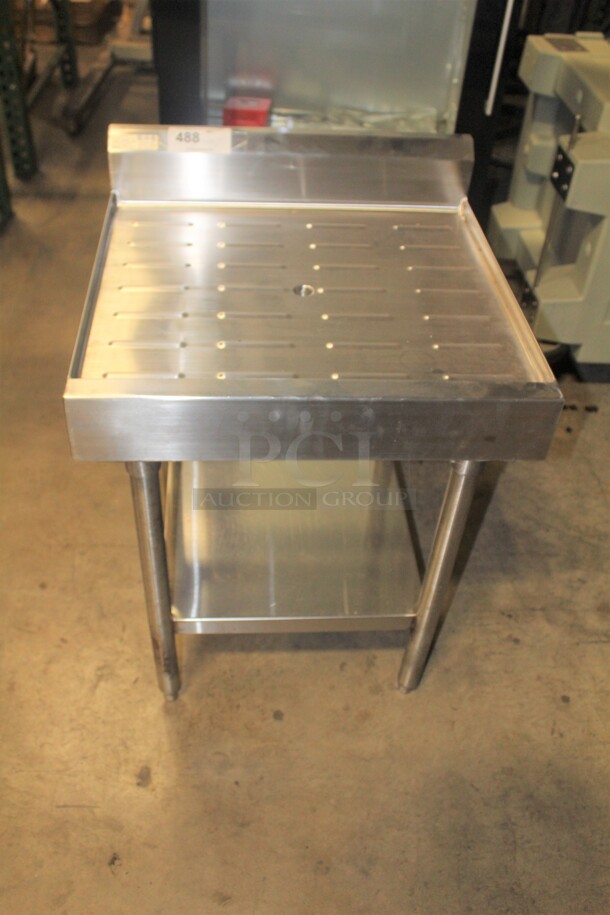 NEW! Select Stainless Commercial Stainless Steel Underbar Drainboard. 24x24x34.5
